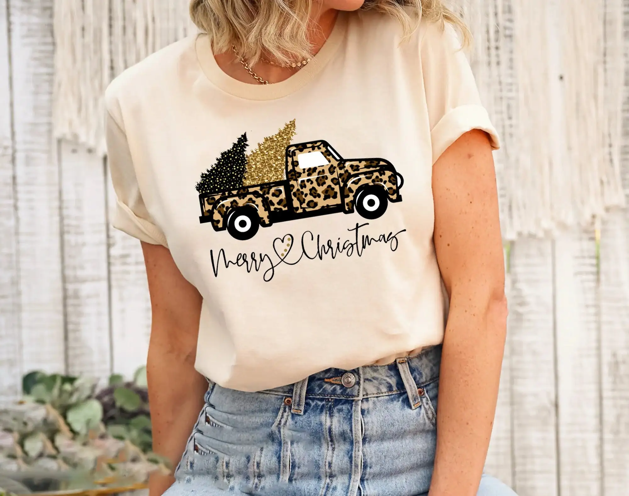 Christmas Truck T Shirt Leopar - Family Tree Print review and price